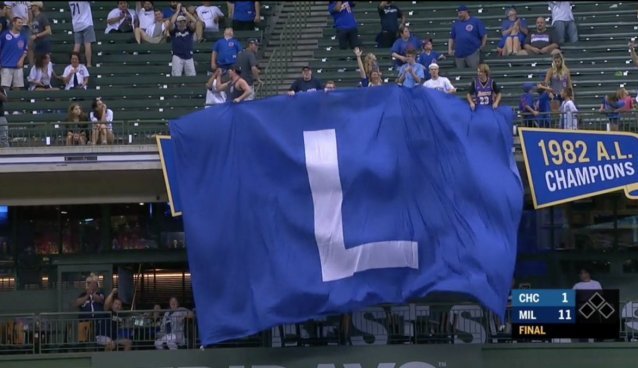 Buy Your Cubs L Flag at Cubs Suck Club